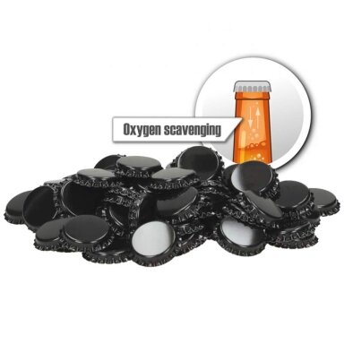 Crown corks 26 mm - oxygen scavenging - black - 100 pcs Crown corks 26 mm - oxygen scavenging - black - 100 pcs