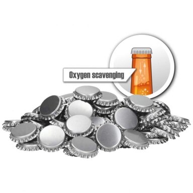 Crown corks 26 mm - oxygen scavenging - silver - 100 pcs Crown corks 26 mm - oxygen scavenging - silver - 100 pcs