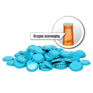 Crown corks 26 mm oxygen scavenging light blue 100 pcs Crown corks 26 mm oxygen scavenging light blue 100 pcs