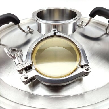 65L Pro Steam Condenser Lid - 4 Inch Tri-clover Top - 3 Inch Sight Glass (Kopija) 65L Pro Steam Condenser Lid - 4 Inch Tri-clover Top - 3 Inch Sight Glass (Kopija)