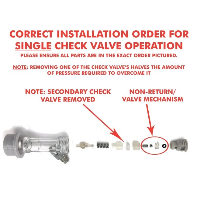 Premium Ball Lock Disconnect MFL (Clear/Grey/Gas) - With Integrated Check Valve 3 Premium Ball Lock Disconnect MFL (Clear/Grey/Gas) - With Integrated Check Valve 3