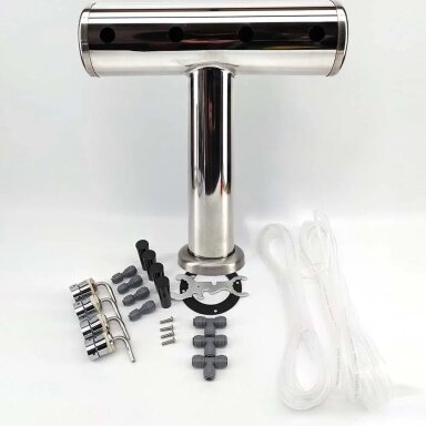 4 Tap T-Bar Brushed Stainless Font Kit 4 Tap T-Bar Brushed Stainless Font Kit
