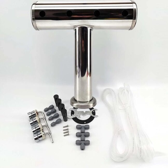 4 Tap T-Bar Brushed Stainless Font Kit 4 Tap T-Bar Brushed Stainless Font Kit