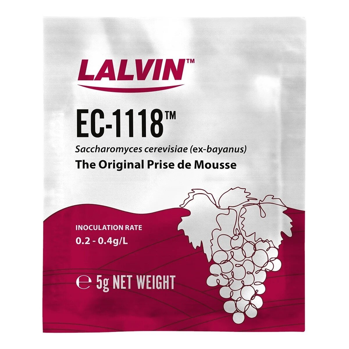 LALVIN EC-1118 Prise de Mousse, sausos mielės, 5 g