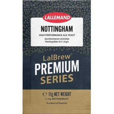 LALLEMAND LalBrew® Premium dried brewing yeast Nottingham Ale - 11 g LALLEMAND LalBrew® Premium dried brewing yeast Nottingham Ale - 11 g