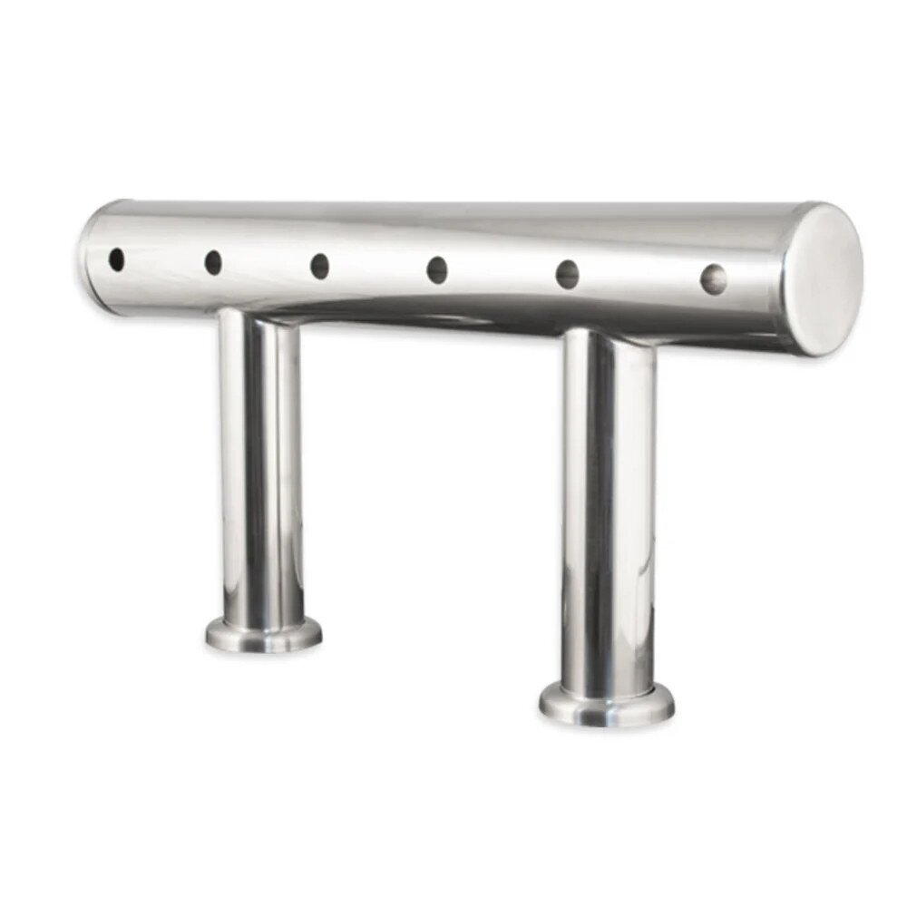 6 Tap TT Bar Brushed Stainless Font Only