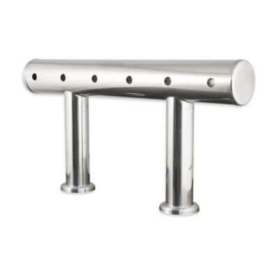 6 Tap TT Bar Brushed Stainless Font Only 6 Tap TT Bar Brushed Stainless Font Only