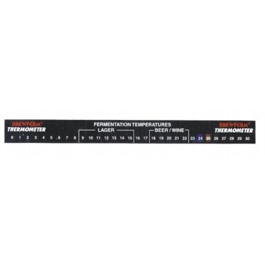 Brewferm liquid crystal thermometer strip 0-30°C Brewferm liquid crystal thermometer strip 0-30°C