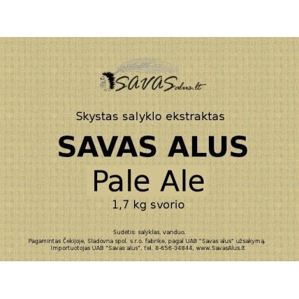 Skystas salyklo ekstraktas "Savas alus" Pale Ale, šviesus, 1,7 k